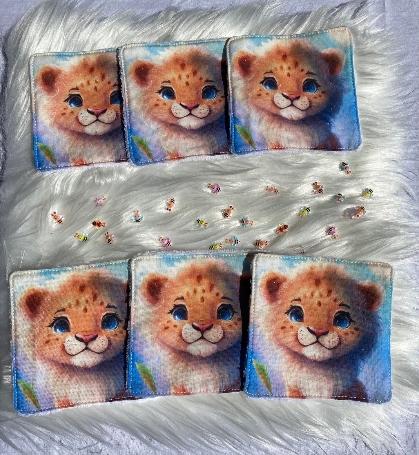 Lingettes lavables Animaux modèle 1